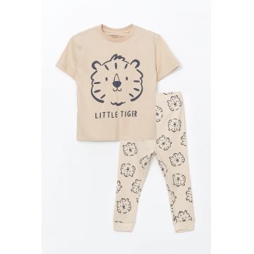 Pijama cu imprimeu cu tigri