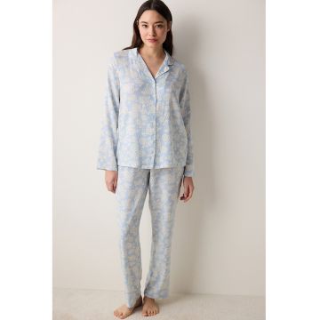 Pijama cu imprimeu floral