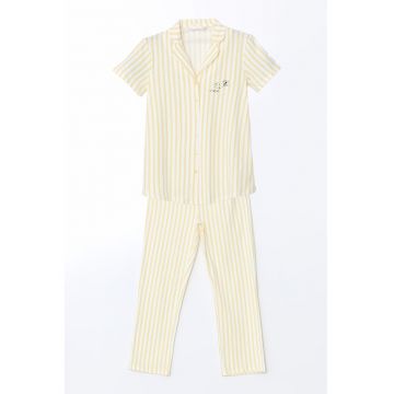 Pijama cu maneci scurte si model