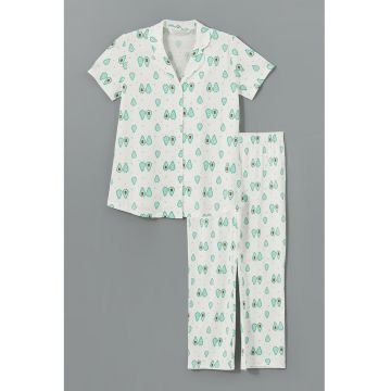 Pijama cu model grafic - pentru gravide