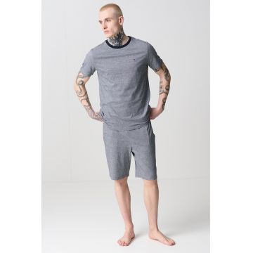 Pijama cu pantaloni cu scurti din amestec de modal si bumbac