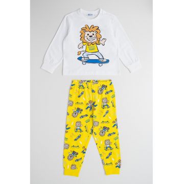 Pijama cu pantaloni lungi si imprimeu