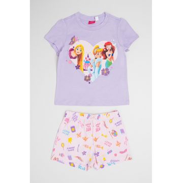 Pijama cu pantaloni scurti si imprimeu desene animate