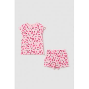 Pijama cu pantaloni scurti si imprimeu grafic