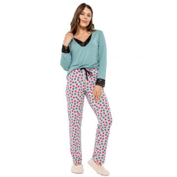 Pijama dama din modal - PFV56IMP - multicolor -