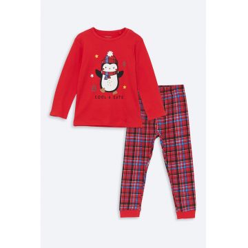 Pijama de bumbac cu imprimeu