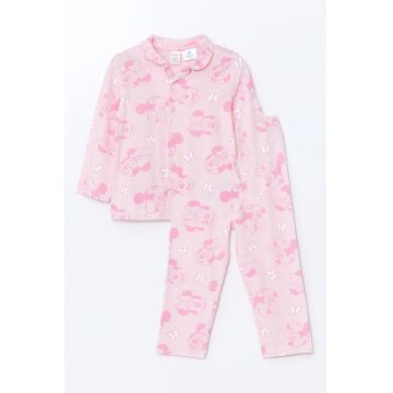 Pijama de bumbac cu imprimeu Minnie Mouse