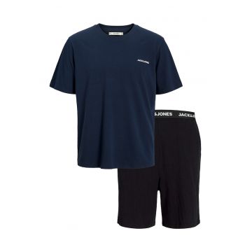 Pijama de bumbac cu pantaloni scurti