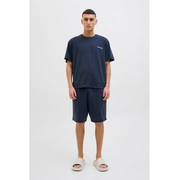 Pijama de bumbac cu pantaloni scurti
