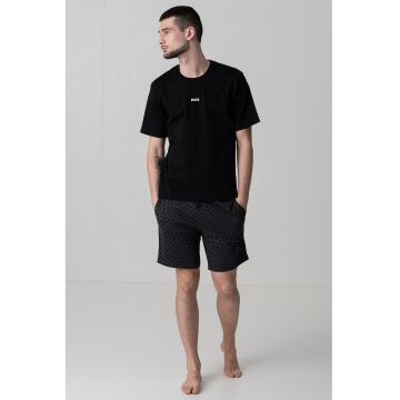 Pijama de bumbac cu pantaloni scurti