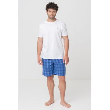 Pijama de bumbac organic cu pantaloni scurti