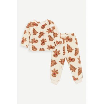 Pijama de fleexe cu imprimeu