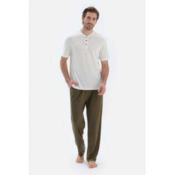 Pijama din amestec de lyocell cu snur