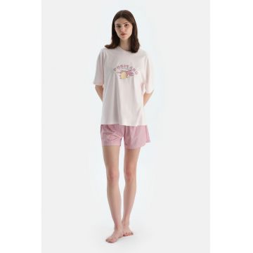 Pijama din amestec de modal cu maneci scurte