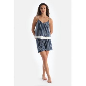 Pijama din amestec de modal cu model