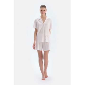 Pijama din amestec de modal cu model in dungi