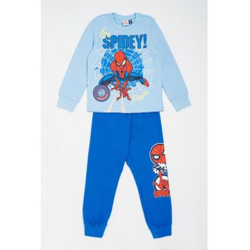 Pijama din bumbac cu imprimeu Spiderman