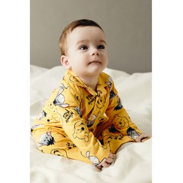 Pijama din bumbac cu imprimeu Winnie The Pooh
