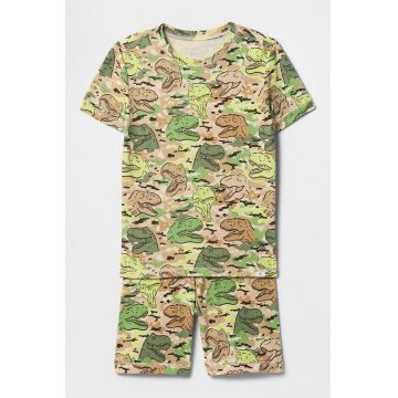 Pijama din bumbac organic cu model grafic