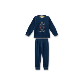 Pijama lunga cu broderie