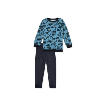 Pijama lunga cu imprimeu grafic