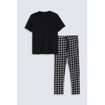 Pijama regular fit de bumbac