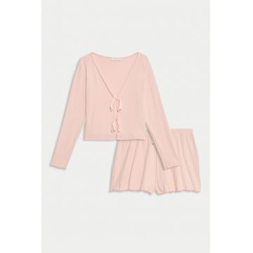 Pijama scurta cu decolteu in V