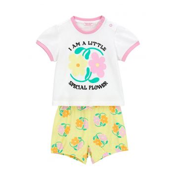 Pijama scurta cu imprimeu floral