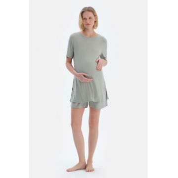 Pijama striata scurta pentru gravide