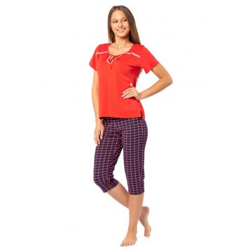 Pijamale pentru femei PFV11 - rosu - Pijamale pentru femei PFV11 - rosu -