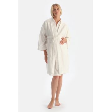Rochie de seara din bumbac - pentru gravide - Alb murdar -