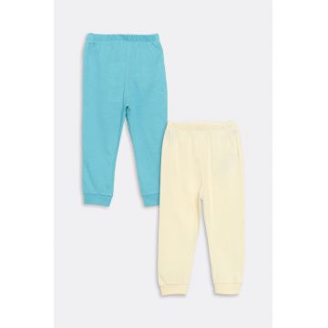 Set de pantaloni de pijama cu model uni - 2 perechi