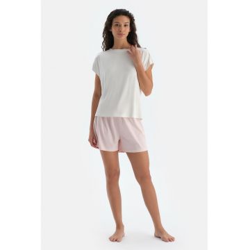 Set de pantaloni scurti de pijama uni si cu model - 2 perechi