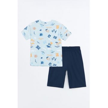 Set de pantaloni scurti si tricou din bumbac - 2 piese