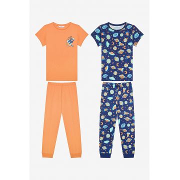 Set de pijama din bumbac - 4 piese