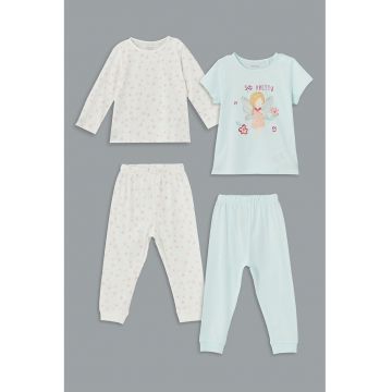 Set de pijamale cu imprimeu - 4 piese