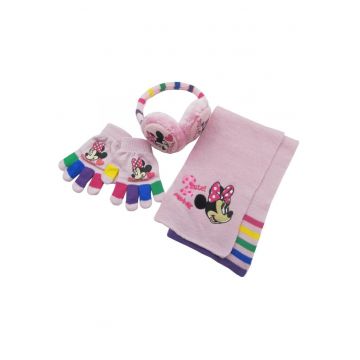 Set protectie urechi si fular si manusi -  Minnie Mouse - Unica