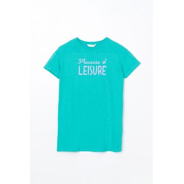Tricou de pijama cu imprimeu text