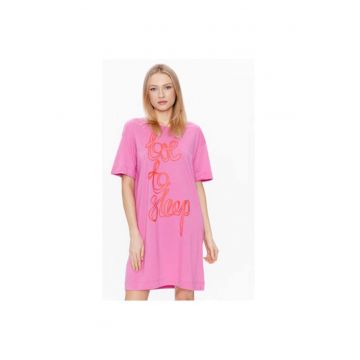 Camasa de noapte dama -  301741473 - Modal/Bumbac organic - Roz