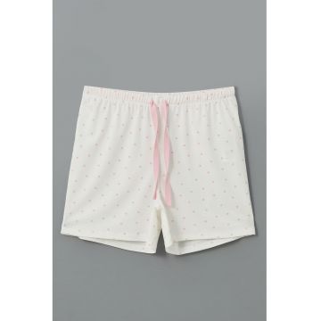 Pantalomi scurti de pijama cu buline