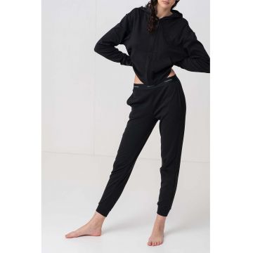 Pantaloni de pijama cu banda elastica cu logo