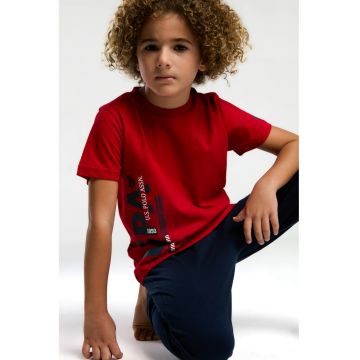 Pantaloni lungi de pijama cu imprimeu logo