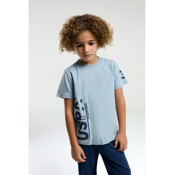 Pantaloni lungi de pijama cu imprimeu logo
