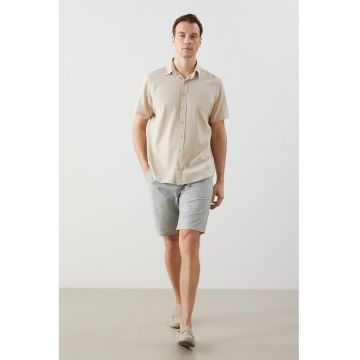 Pantaloni scurti de pijama cu model uni