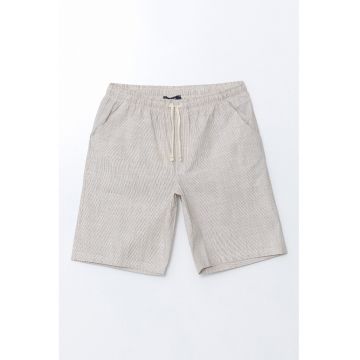 Pantaloni scurti de pijama cu snur de ajustare in talie