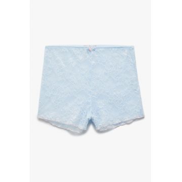 Pantaloni scurti de pijama din dantela cu model floral