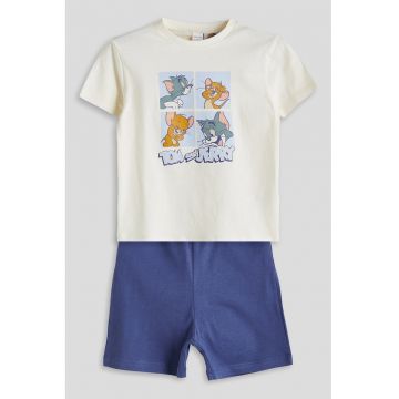 Pijama cu camasa si imprimeu cu Tom&Jerry