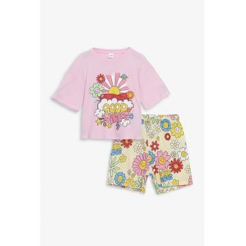Pijama cu imprimeu floral