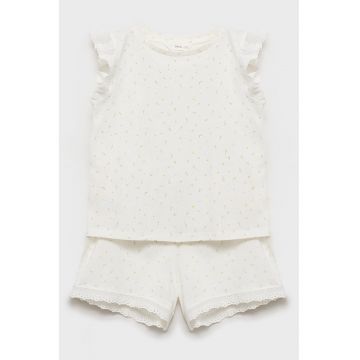 Pijama cu imprimeu floral si pantaloni scurti