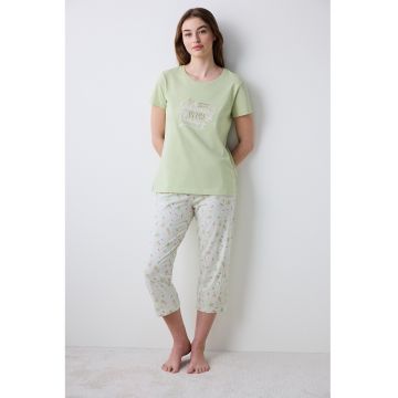 Pijama cu imprimeu grafic